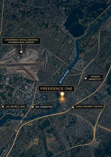 Presidence One Strategic Location Map Kurla Mumbai